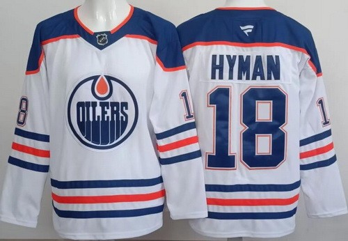 Edmonton Oilers #18 Zach Hyman White Authentic Jersey