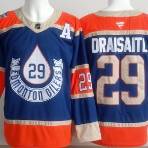 Edmonton Oilers #29 Leon Draisaitl Blue 2023 Heritage Classic Authentic Jersey