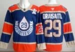 Edmonton Oilers #29 Leon Draisaitl Blue Heritage Classic Authentic Jersey