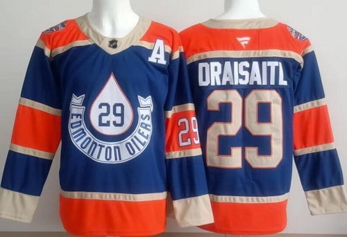 Edmonton Oilers #29 Leon Draisaitl Blue Heritage Classic Authentic Jersey