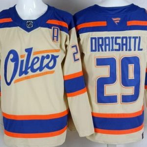 Edmonton Oilers #29 Leon Draisaitl Cream Alternate Authentic Jersey