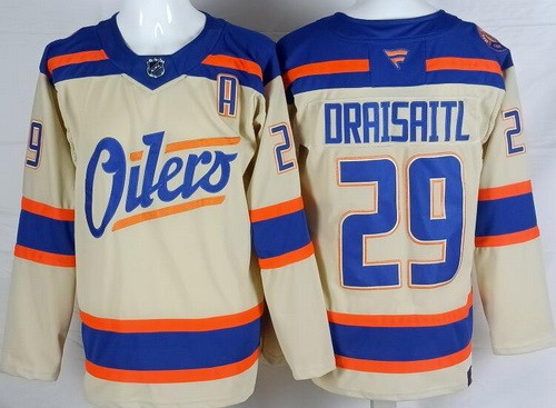 Edmonton Oilers #29 Leon Draisaitl Cream Alternate Authentic Jersey