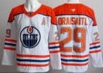 Edmonton Oilers #29 Leon Draisaitl White Alternate Authentic Jersey