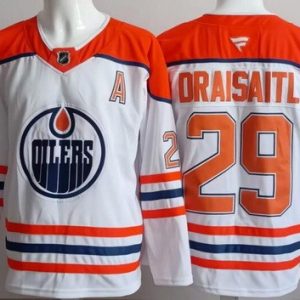 Edmonton Oilers #29 Leon Draisaitl White Alternate Authentic Jersey