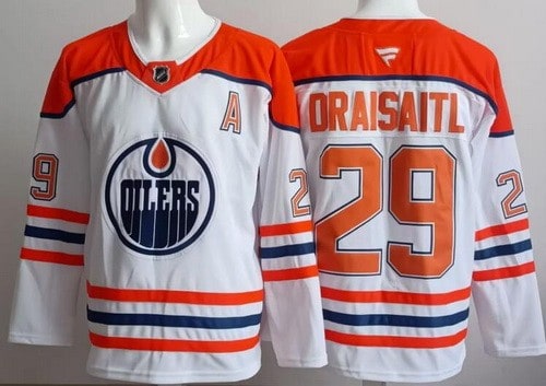 Edmonton Oilers #29 Leon Draisaitl White Alternate Authentic Jersey