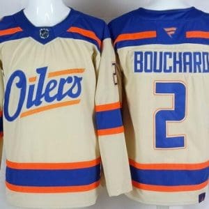 Edmonton Oilers #2 Evan Bouchard Cream Alternate Authentic Jersey