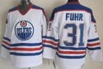 Edmonton Oilers #31 Grant Fuhr White Throwback Jersey