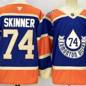 Edmonton Oilers #74 Stuart Skinner Blue Alternate Authentic Jersey