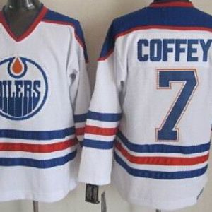 Edmonton Oilers #7 Paul Coffey White Throwback Jersey