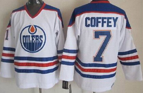 Edmonton Oilers #7 Paul Coffey White Throwback Jersey