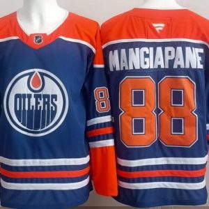 Edmonton Oilers #88 Andrew Mangiapane Blue Authentic Jersey