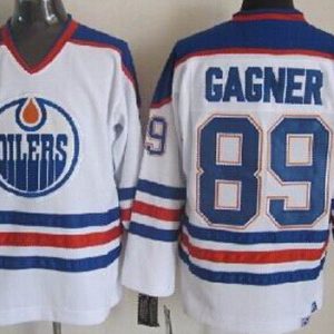 Edmonton Oilers #89 Sam Gagner White Throwback Jersey