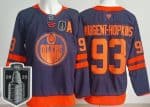Edmonton Oilers #93 Ryan Nugent Hopkins Navy 2025 Stanley Cup Final Authentic Jersey