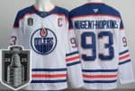 Edmonton Oilers #93 Ryan Nugent Hopkins White 2025 Stanley Cup Final 2 Authentic Jersey