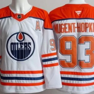 Edmonton Oilers #93 Ryan Nugent Hopkins White Alternate Authentic Jersey