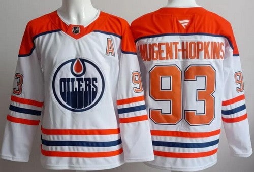 Edmonton Oilers #93 Ryan Nugent Hopkins White Alternate Authentic Jersey