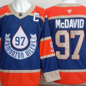 Edmonton Oilers #97 Connor McDavid Blue 2023 Heritage Classic Authentic Jersey