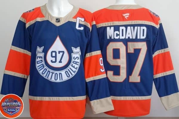 Edmonton Oilers #97 Connor McDavid Blue 2023 Heritage Classic Authentic Jersey