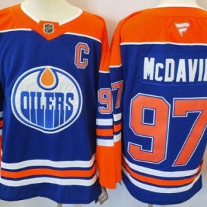 Edmonton Oilers #97 Connor McDavid Blue Fanatics Authentic Jersey