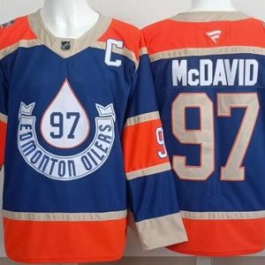 Edmonton Oilers #97 Connor McDavid Blue Heritage Classic Authentic Jersey