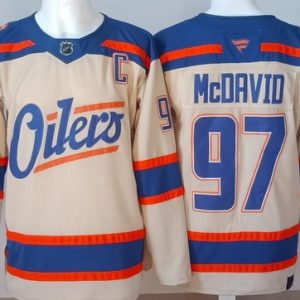 Edmonton Oilers #97 Connor McDavid Cream Alternate Authentic Jersey