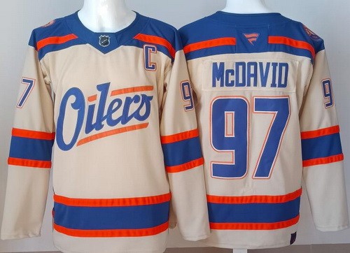 Edmonton Oilers #97 Connor McDavid Cream Alternate Authentic Jersey