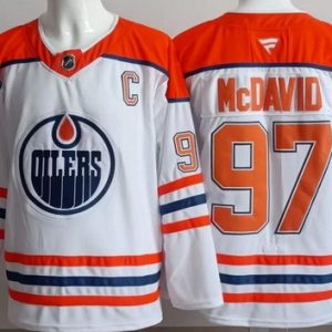 Edmonton Oilers #97 Connor McDavid White Alternate Authentic Jersey
