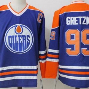 Edmonton Oilers #99 Wayne Gretzky Blue Throwback Jersey