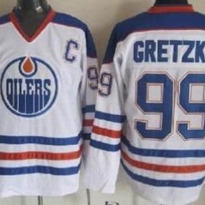 Edmonton Oilers #99 Wayne Gretzky White Throwback Jersey