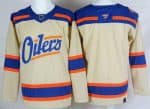 Edmonton Oilers Blank Cream Alternate Authentic Jersey
