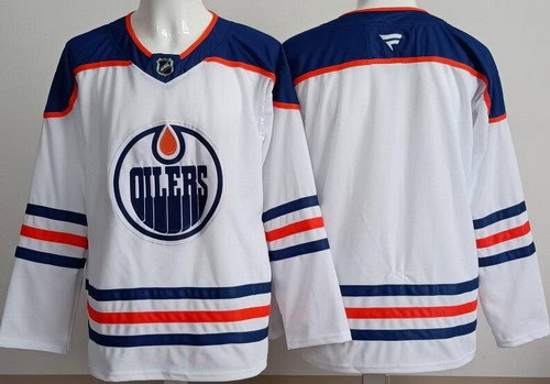 Edmonton Oilers Blank White Authentic Jersey