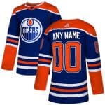 Edmonton Oilers Customized Blue Alternate Authentic Jersey
