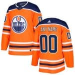 Edmonton Oilers Customized Orange Authentic Jersey
