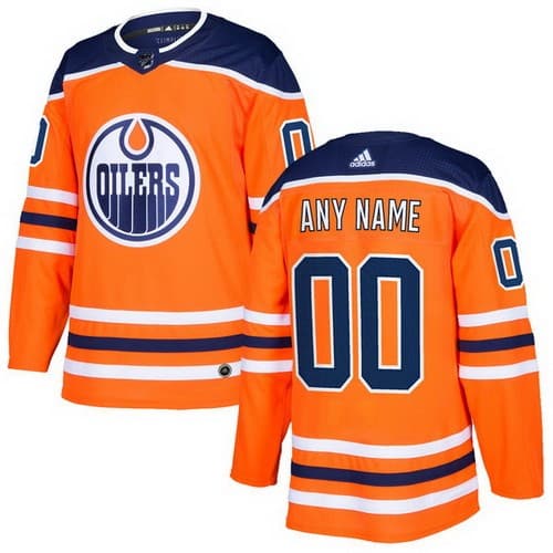 Edmonton Oilers Customized Orange Authentic Jersey