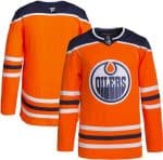 Edmonton Oilers Customized Orange Fanatics Authentic Jersey