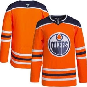 Edmonton Oilers Customized Orange Fanatics Authentic Jersey