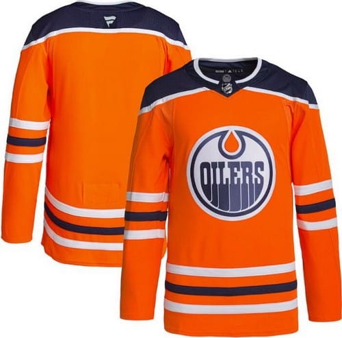 Edmonton Oilers Customized Orange Fanatics Authentic Jersey