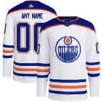 Edmonton Oilers Customized White Authentic Jersey