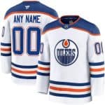 Edmonton Oilers Customized White Fanatics Authentic Jersey