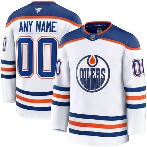 Edmonton Oilers Customized White Fanatics Authentic Jersey