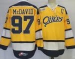 Erie Otters #97 Connor McDavid Yellow Authentic Jersey