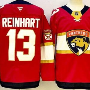 Florida Panthers #13 Sam Reinhart Red Authentic Jersey