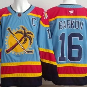 Florida Panthers #16 Aleksander Barkov Blue Authentic Jersey