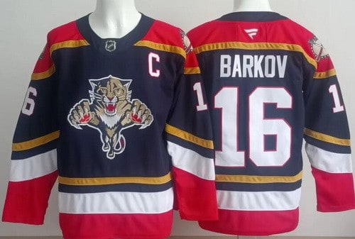Florida Panthers #16 Aleksander Barkov Navy Authentic Jersey
