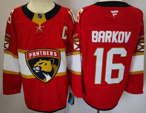 Florida Panthers #16 Aleksander Barkov Red Fanatics Authentic Jersey