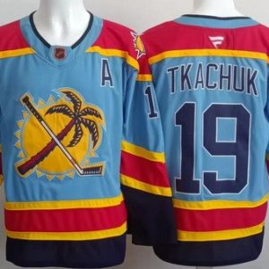 Florida Panthers #19 Matthew Tkachuk Blue Authentic Jersey