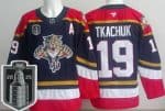 Florida Panthers #19 Matthew Tkachuk Navy 2025 Stanley Cup Final 2 Authentic Jersey