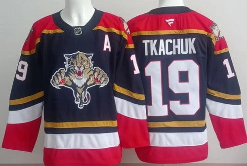 Florida Panthers #19 Matthew Tkachuk Navy Authentic Jersey