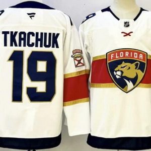 Florida Panthers #19 Matthew Tkachuk White Authentic Jersey