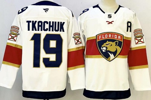 Florida Panthers #19 Matthew Tkachuk White Authentic Jersey